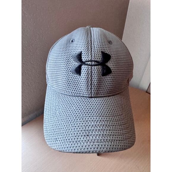Under Armour Other - Under Armour Mens Grey Mesh Back Stretch Fit Hat Cap